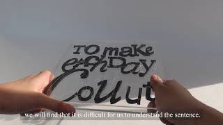 Jiang Ruoxin design about dyslexia