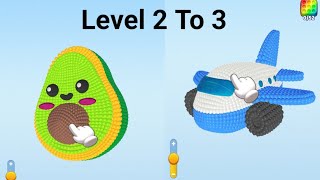 Bubble Drop Color Sort Level 2 to 3 All Level solution Gameplay Full walkthrough 