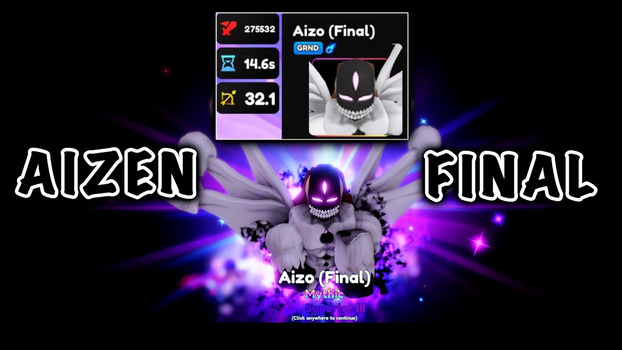 🥣Aizen (Fusion) [💢UPD10] Anime Adventure #fusion #aizen #aizensosuke