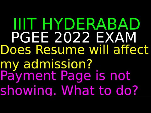 Should I write my Gate Score? | IIIT H PGEE 2022 EXAM | Will RESUME affect my admission in M.Tech?