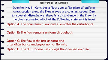 MCQ Questions Uniform Flow with Answers