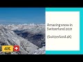 Switzerland mountain villages 4K HD, 2023. 1 hour snow ambience. Schweiz.