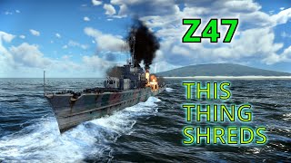 Z47 Has An Insane Rate Of Fire! - Newest German Premium Destroyer in War Thunder