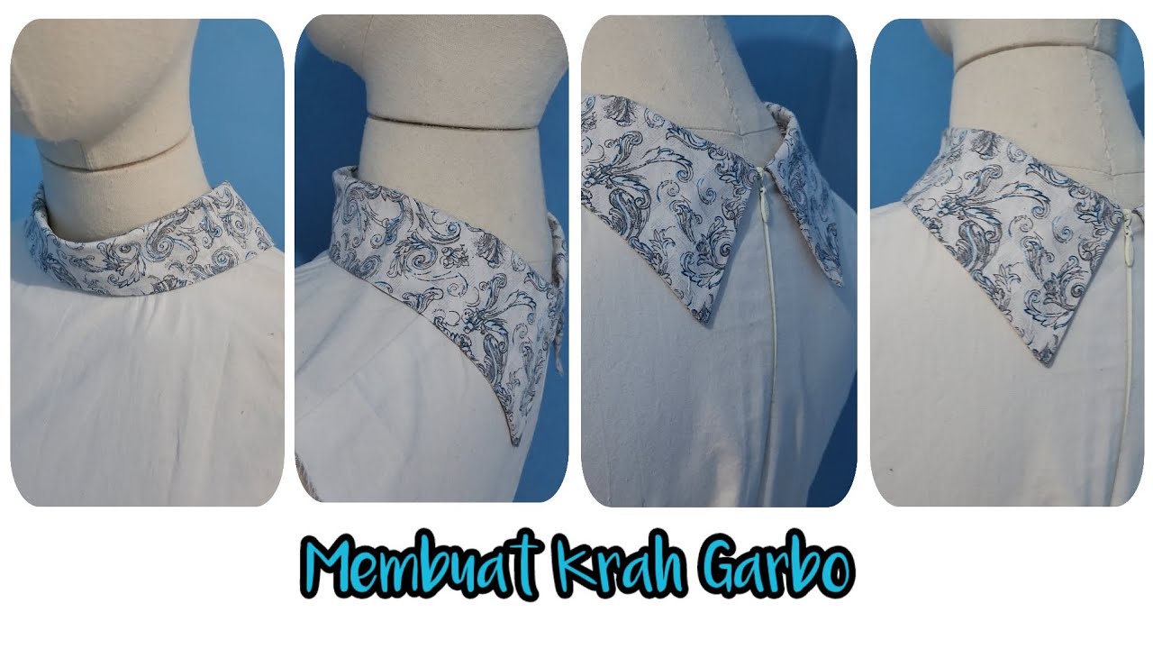 Membuat Krah Garbo dari pola hingga jahit