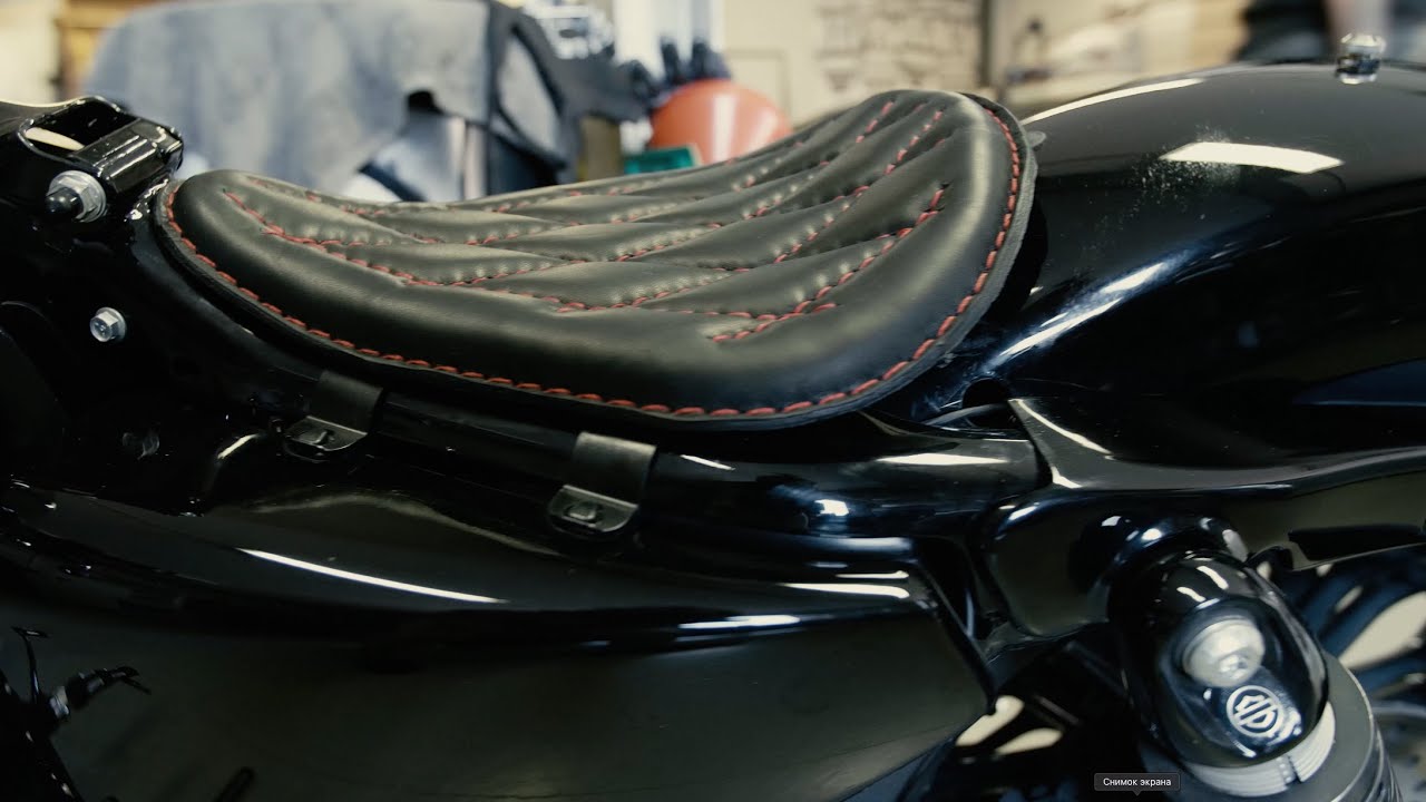 Bobber chopper custom solo siège rahmensitz HD Sportster 04-20 juste Selle Tan v3