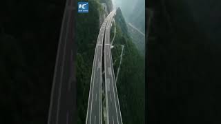Amazing engineering: Stunning aerial view of Yaxi expressway in SW China