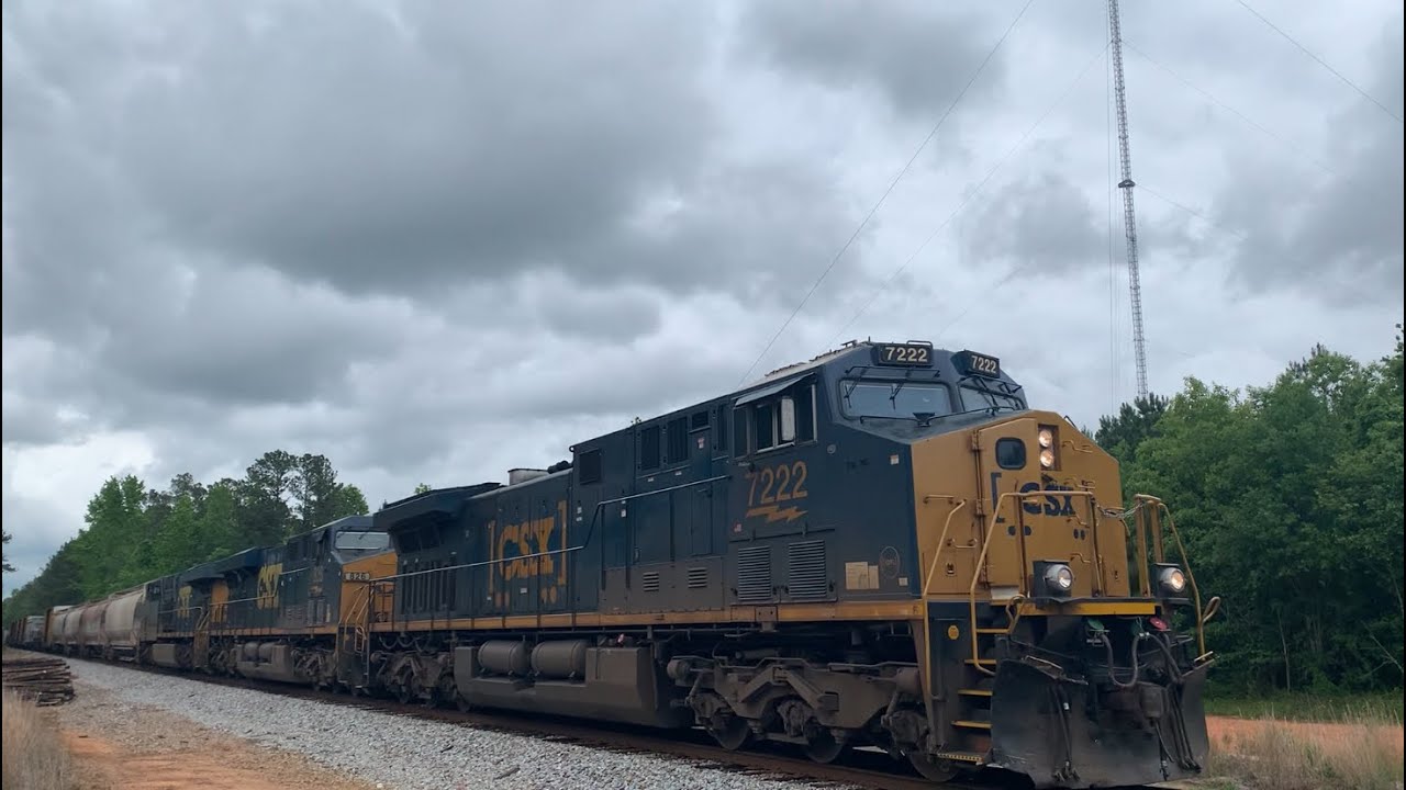 CSXT 7222 Leads M693-29, at SE Ora & Waterloo, SC on the Spartanburg ...