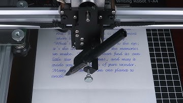 Elegant Fountain Pen Writing by iDraw Pen Plotter: Crafted Lettering Art