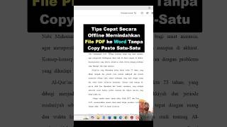Cara cepat memindahkan file PDF ke word secara offline #guruasnpppk #tutorial #word #pdf #excel