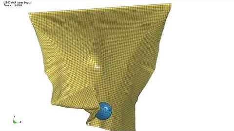 Simulation of the steel ball impact in sheet metal (Ls-Dyna)