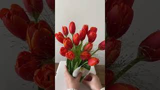 tulip flower box💐 #diygiftideas #flowerarrangements #flowerbox #beautiful #tulips🌷  #shorts