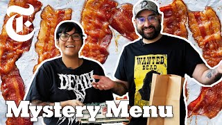 2 Chefs Try to Make a 4-Course Meal Out of Bacon | Mystery Menu | NYT Cooking