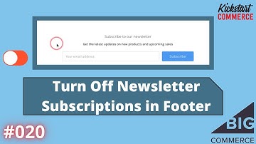 Turning Off The Newsletter Subscription Box in the Footer of Your Store - BigCommerce