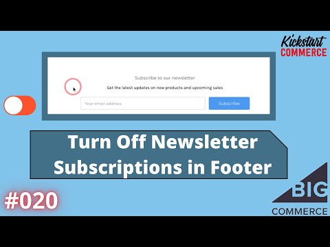 Turning Off The Newsletter Subscription Box in the Footer of Your Store - BigCommerce