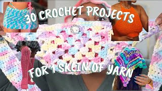 30 Crochet Projects That You Can Do With One Skein of Yarn or Scrap Yarn