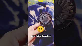 Portable Mini Fan Rechargeable 2000mAh | 3 Speed Low Noise Hand Fan Review #shorts