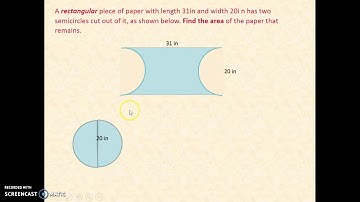 Area Involving Rectangles and Circles