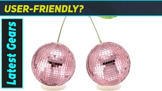 MECCANIXITY Cherry Disco Ball Decor: Your Ultimate Pink Party Sparkle