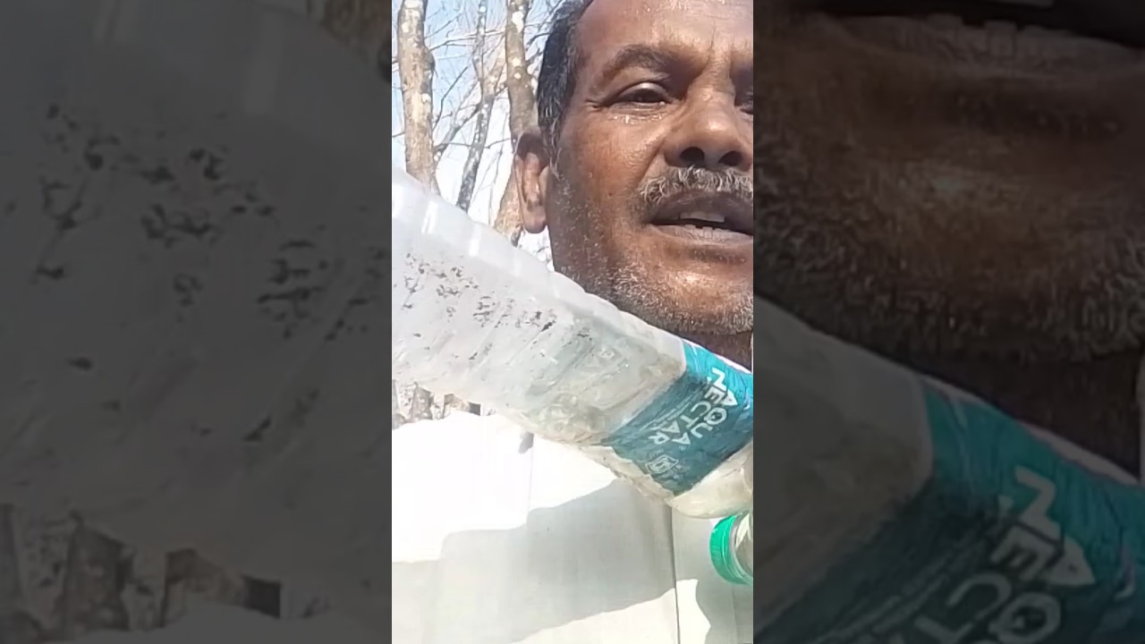 Pet bottles are using for drip irrigation project 