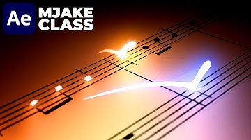 Jumping 3D Light - Piano Sheets Notes VFX - Instagram & Social Media Tutorial using After Effects