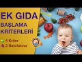 Bebeklerde Ek Gıda Başlama Kriterleri