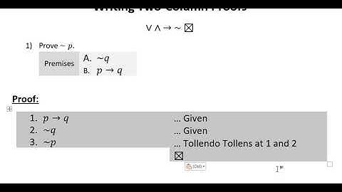 Writing Two-Column Proofs