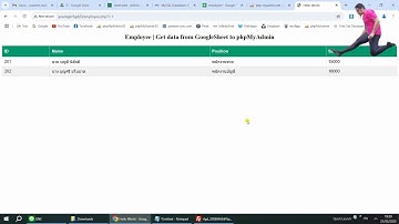 Load data from Google Sheet to MySQL database (phpMyAdmin)