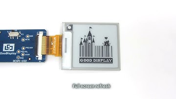 Demonstration of multiple refresh methods of 1.54 inch e-paper display, Partial refresh, Fast Update