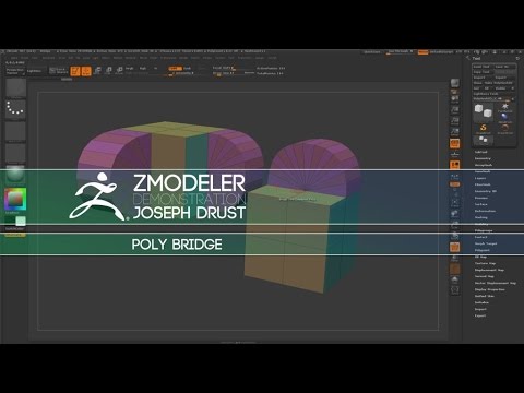 3d animation internships ZBrush ZModeler Polygon Actions - Poly Bridge