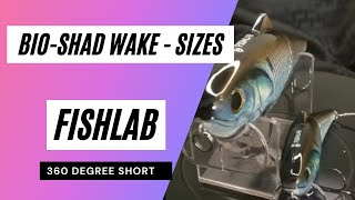 FishLab Shorts | Bio-Shad Wake Bait Two Sizes | 360 degree view