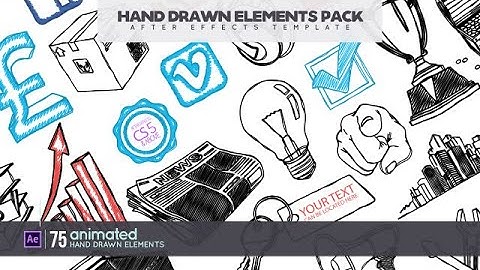 Hand Drawn Elements Pack After Effects Templates