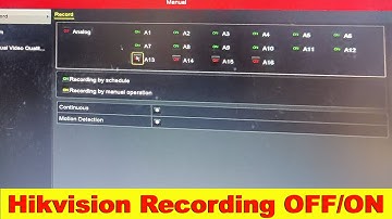 Hikvision Recording OFF/ON | How to Stop Recording on Hikvision DVR