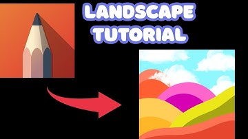 Landscape drawing easy tutorial | Autodesk sketchbook app Mobile #landscape #sketchbook #tutorial 