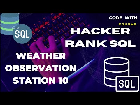 HackerRank SQL Weather Observation Station 10 | HackerRan SQL Solutions