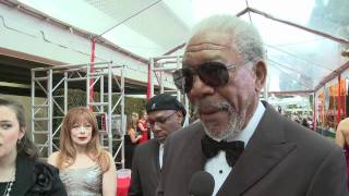 Morgan Freeman - HFPA Red Carpet Interview- Golden Globes 2012