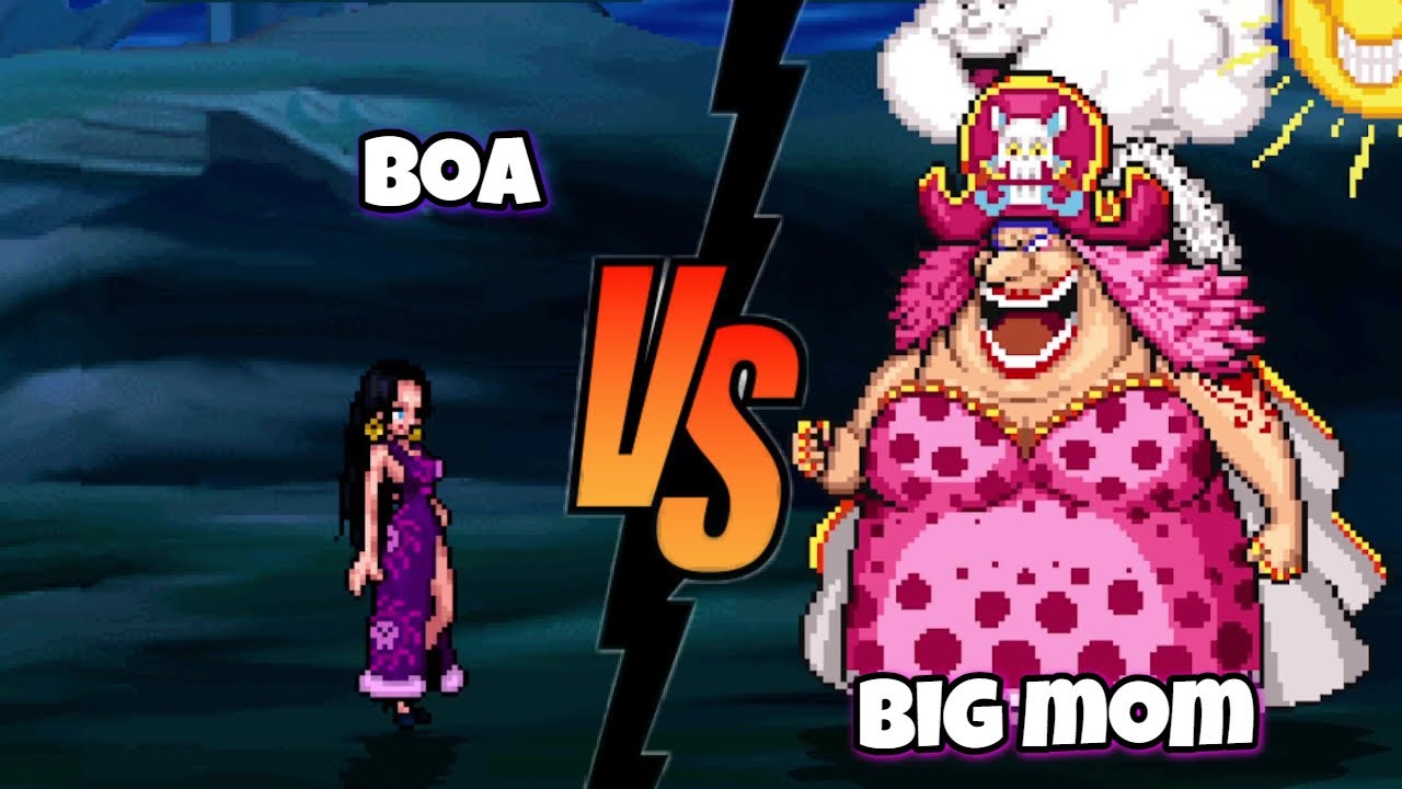 Boa Hancock Vs Big mom one piece fights / mugen - YouTube