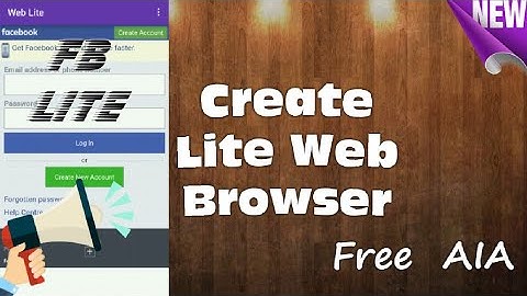 Create Lite Web Browser Fast Browsing using Thunkable/Makeroid/AppyBuilder