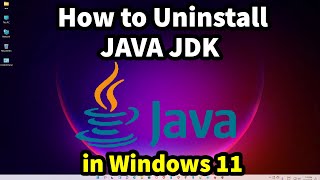 how to uninstall delete remove java jdk in windows 11