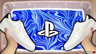 HYDRO Dipping PS5 PlayStation 5 Air Force 1's - Custom Painted (Satisfying)