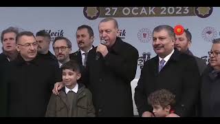 erdoğan, mitingde cengiz kurtoğlu'nun  \