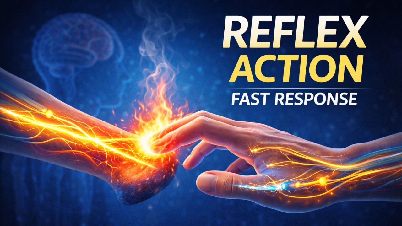 Reflex Scare Reflex Action & Reflex Arc Explained | Fast Body Responses (3D ...