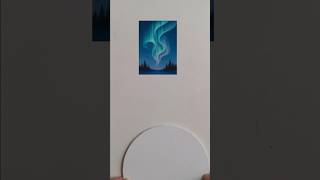 how to paint  northern lights   #shorts #youtubeshorts