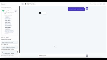 Web MCP Client linked to HuggingFace MCP