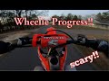 Practicing Wheelies on My 2024 Honda CRF250!!