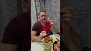 Огромные креветки. Первый раз едим такие. #еда