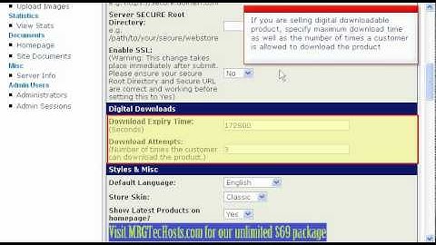 [MRGTecHelp.com CUBECART Tutorial Series] Configuring general settings in CubeCart
