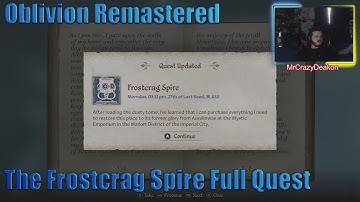 Oblivion Remastered The Frostcrag Spire Full Quest