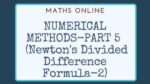Numerical Methods- Part 5 (Newton