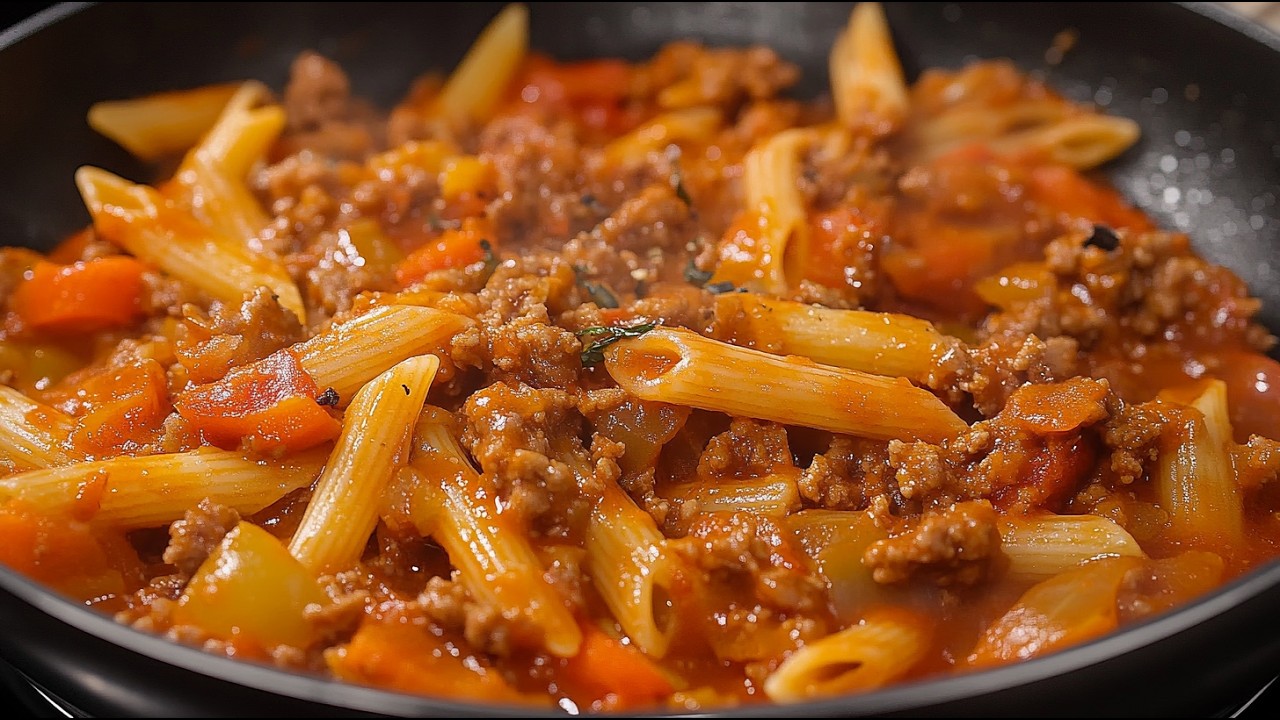 Вкусная паста с фаршем, которую обожает вся моя семья! Готовлю её снова и снова!