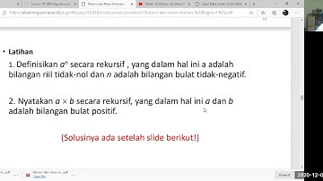 Algoritma & Pemrograman - Pengantar Algoritma Rekursif